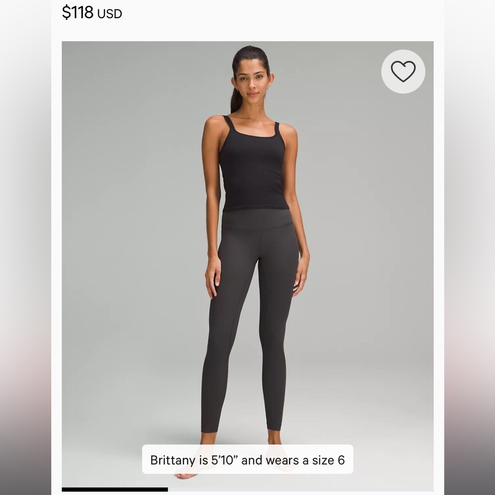 Lululemon Charcoal Align High-Rise Ribbed Pant 28”